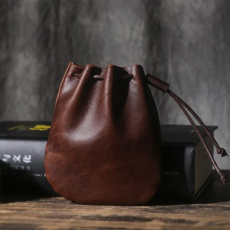 Retro Handmade Leather Coin Bag Storage Bag