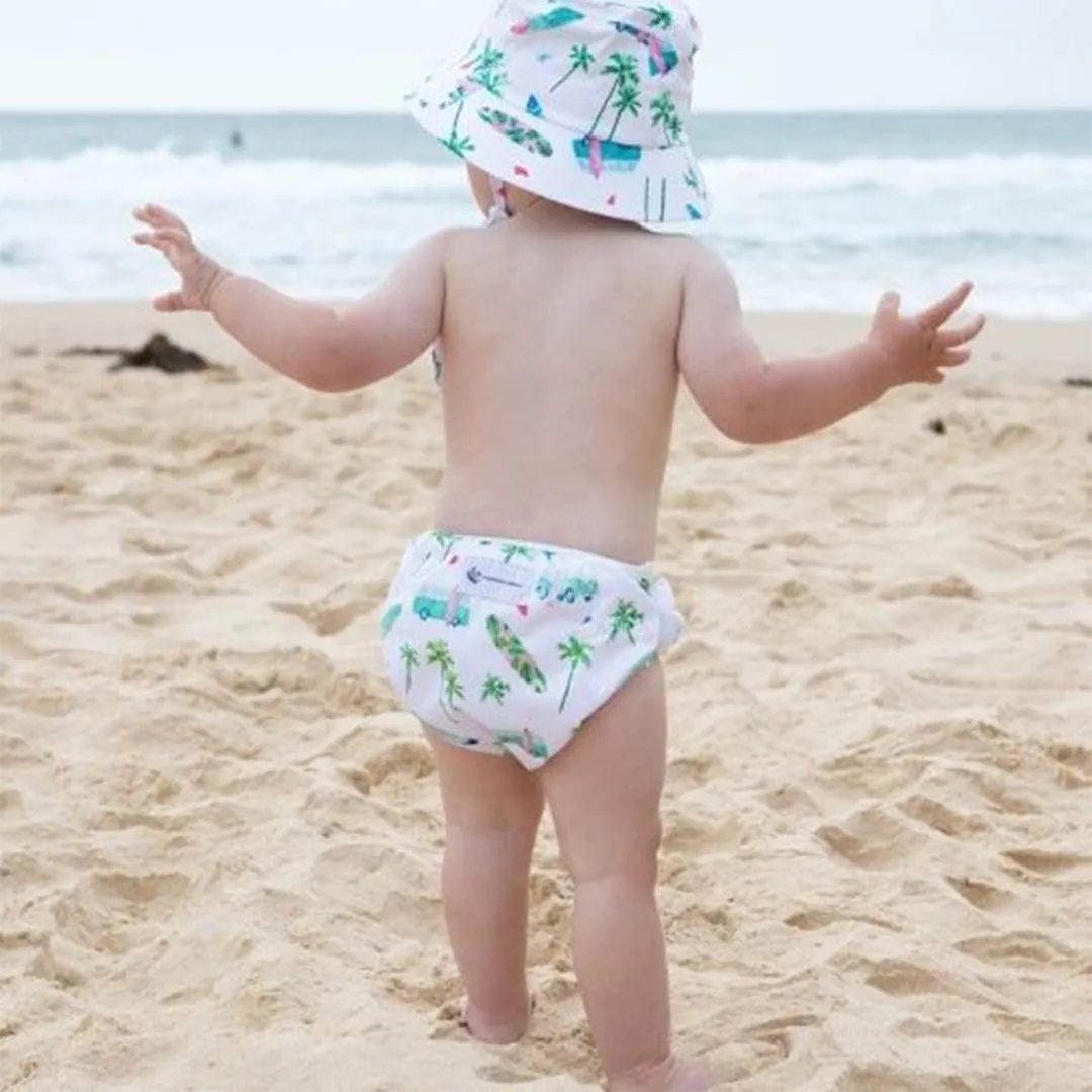 Reusable Swim Nappy & Hat Set - Chasing Waves