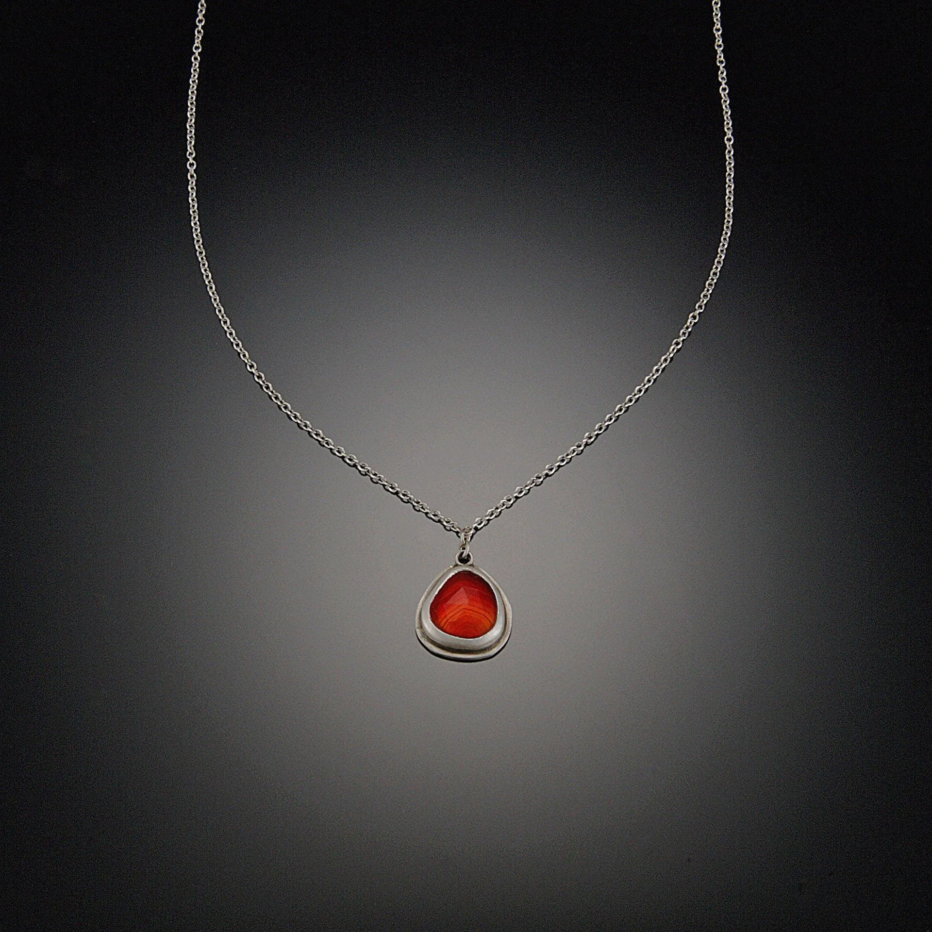 Rose Cut Carnelian Necklace