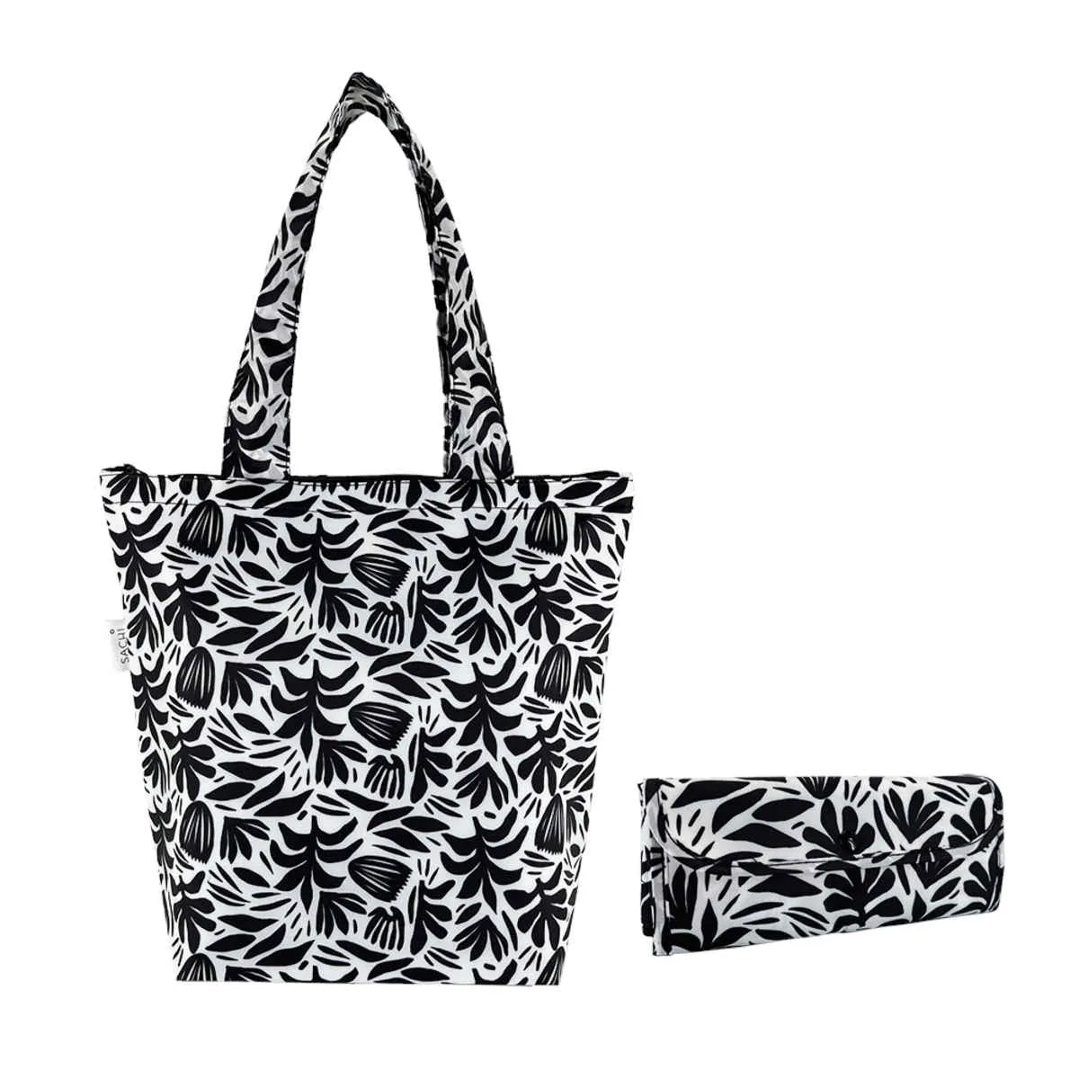 Sachi Insulated Market Tote Mono Blossoms