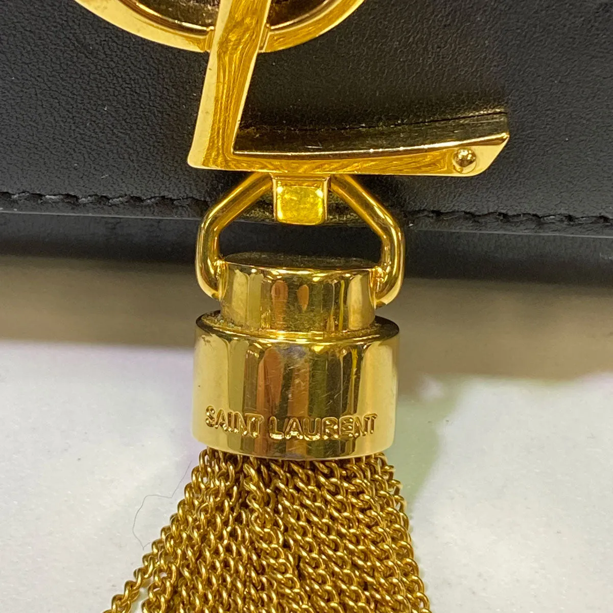 Saint Laurent Small Chain Wallet with Tassel