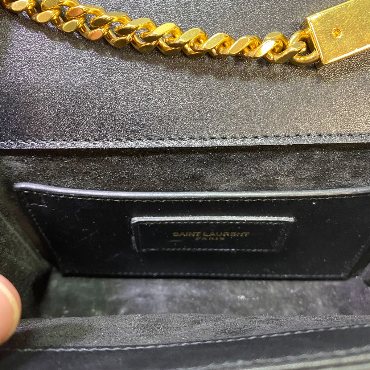 Saint Laurent Small Chain Wallet with Tassel