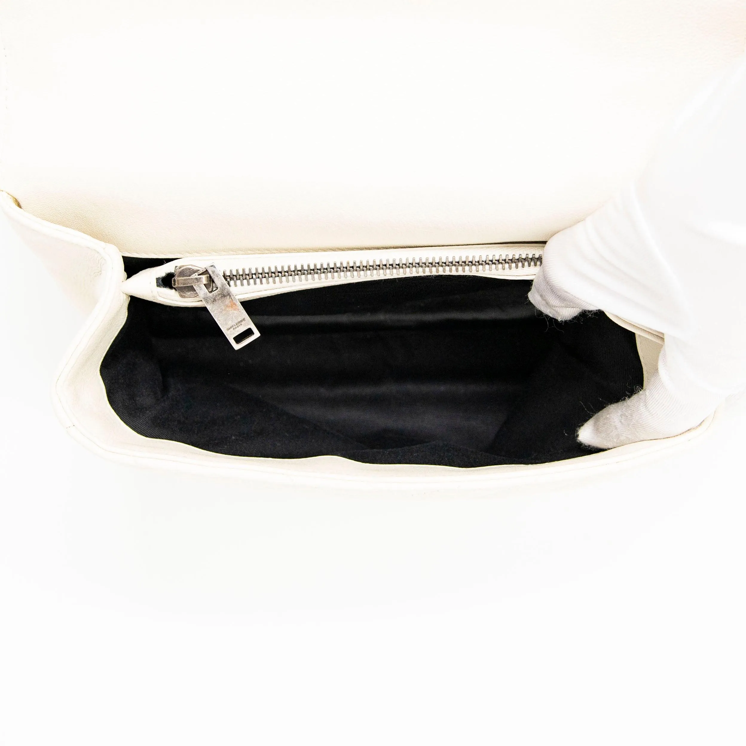 Saint Laurent White Medium College Bag