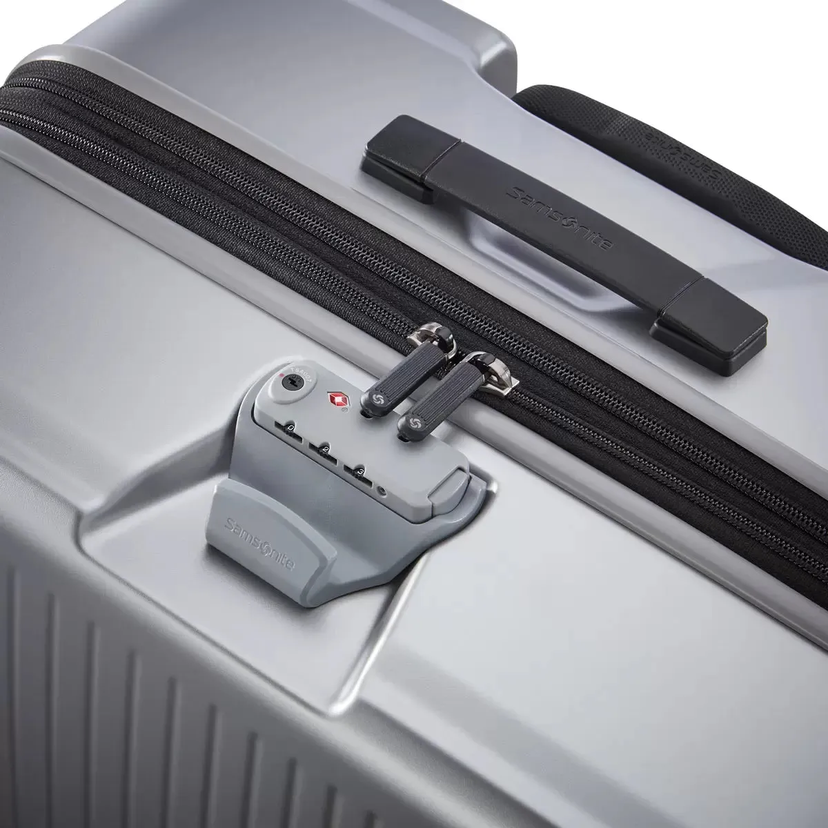 Samsonite Amplitude Large Hardside Suitcase in Silver with TSA Lock, Expandable & 112L Capacity, 360° Spinner