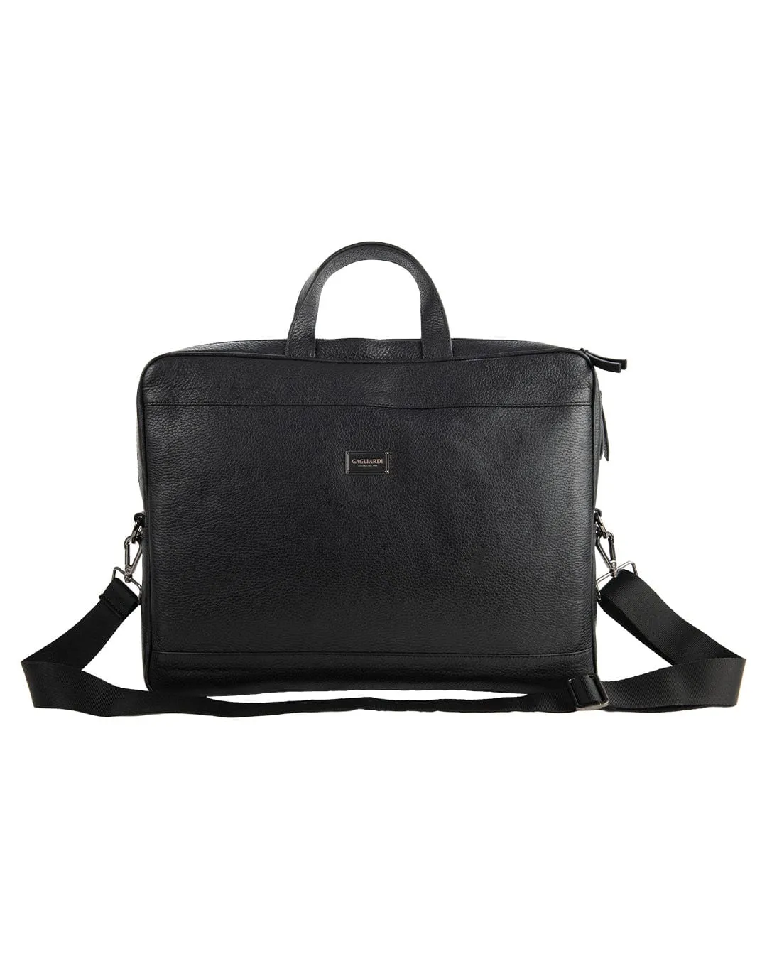 Scotch Grain Leather Black Briefcase