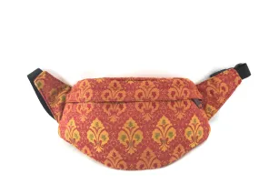 Small Hip Bag in Rosy Red Fleur De Lis