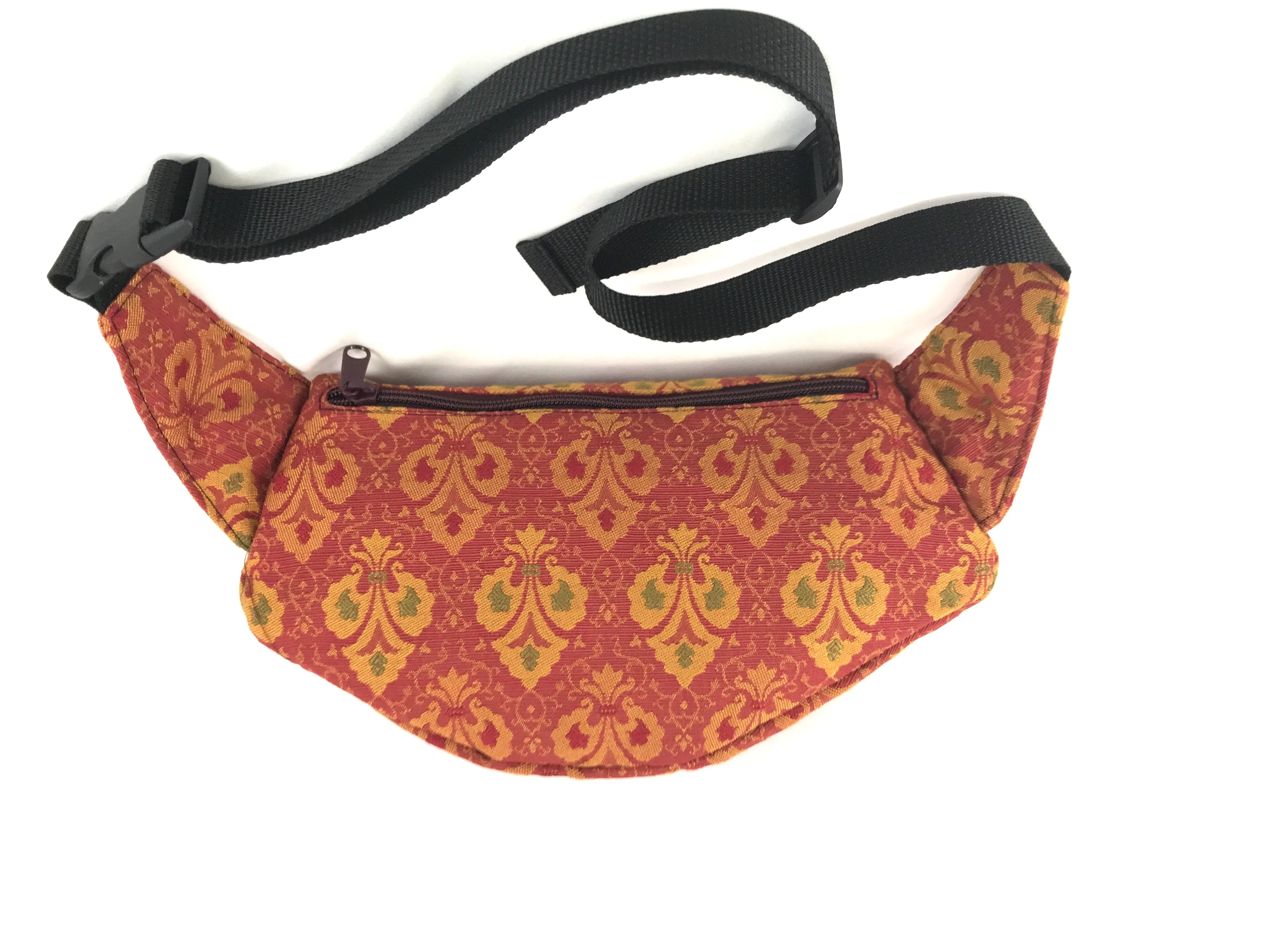 Small Hip Bag in Rosy Red Fleur De Lis