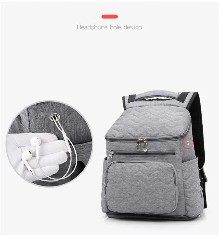 Smart Mom Diaper Bag- Grey