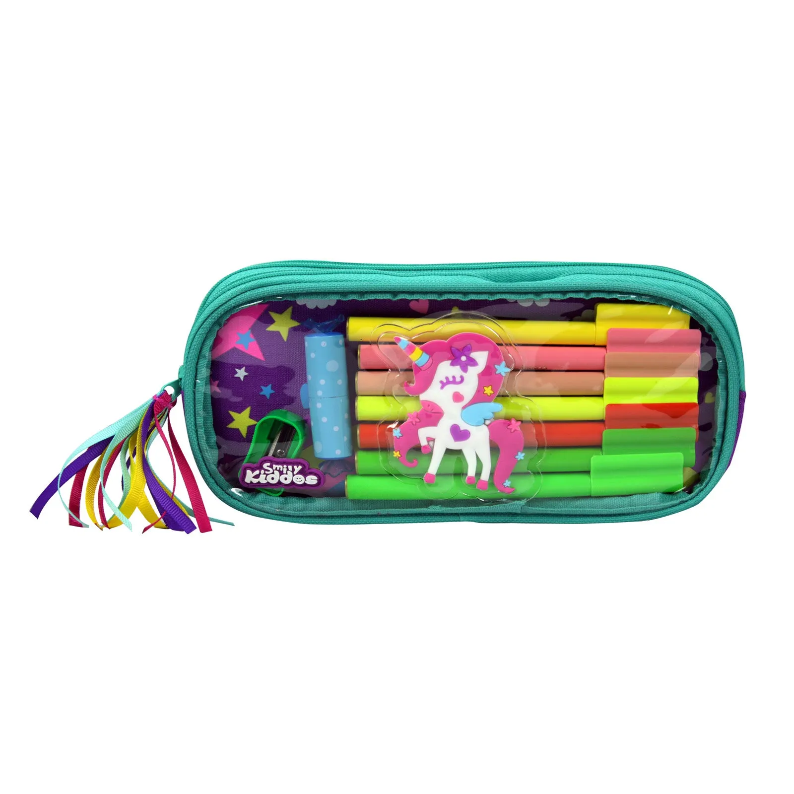 Smily Kiddos Fancy Transparent Pencil Case Purple