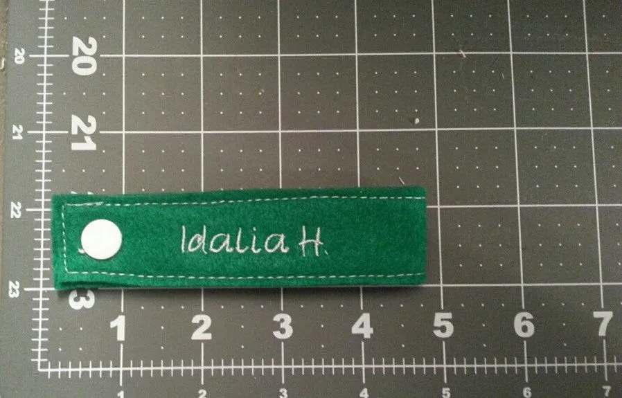 Snap On Reusable Name Tags Labels, Embroidered Custom