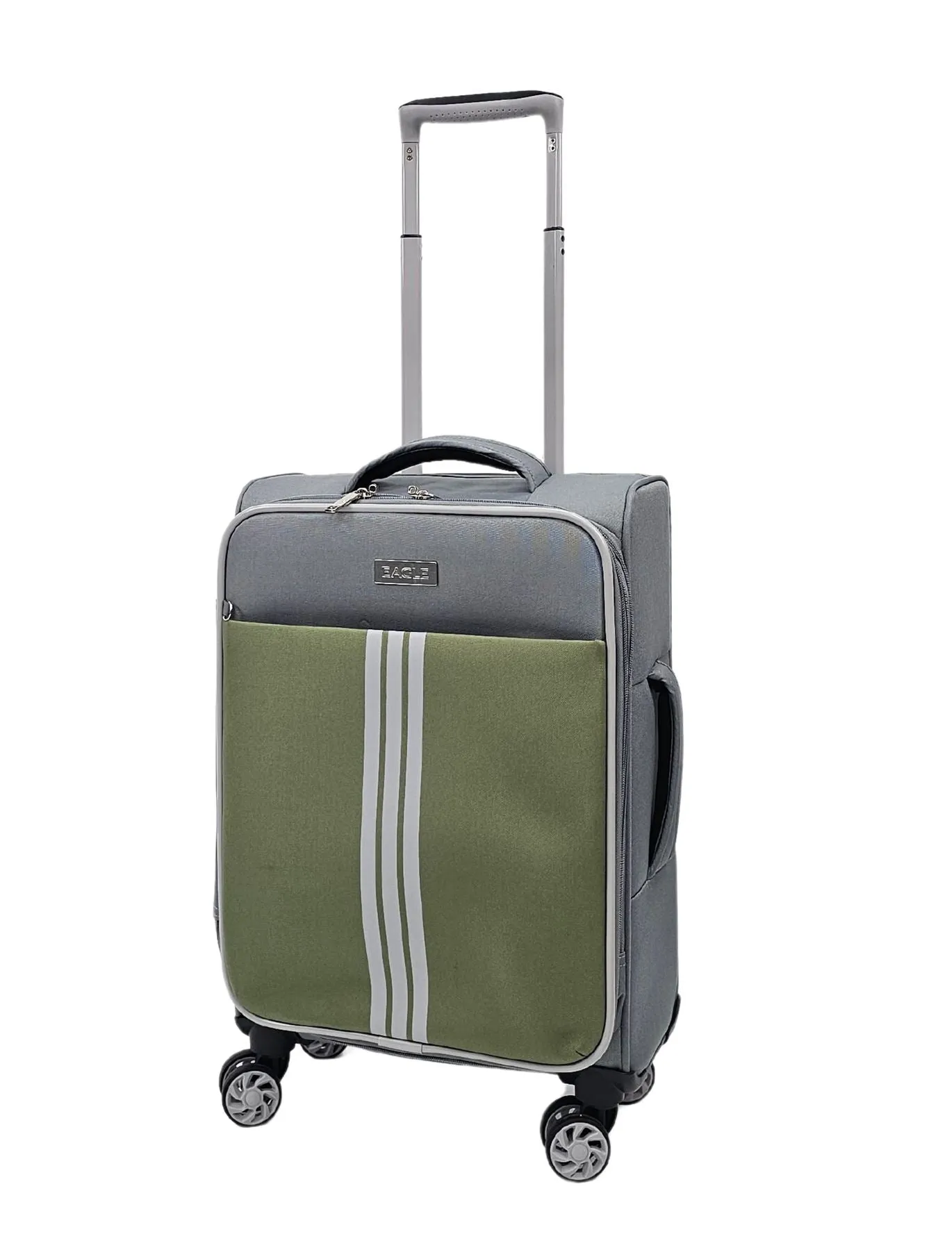 Soft Case Suitcase 4 Wheels Cabin Check In Hand Luggage Trolley Set