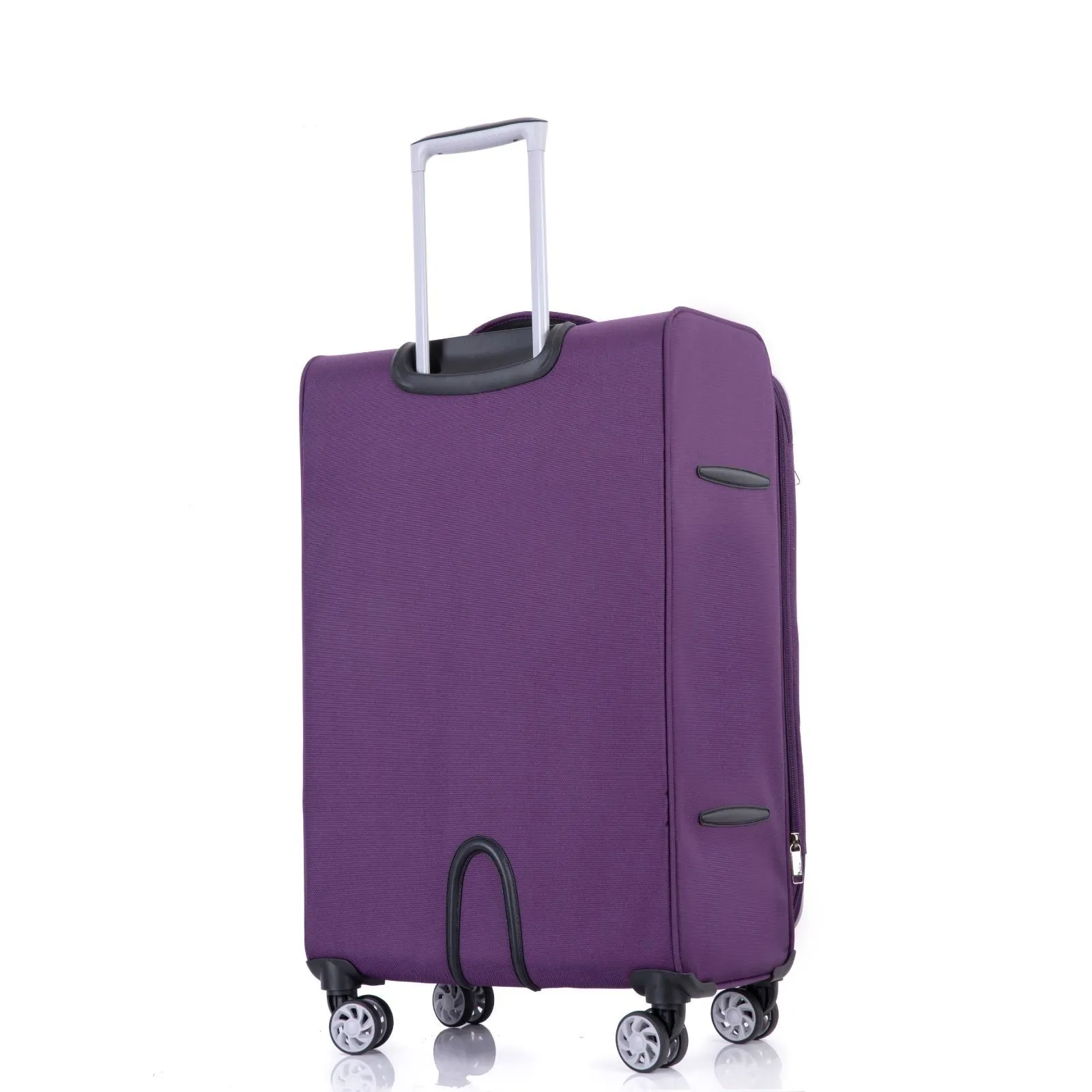 Soft Case Suitcase 4 Wheels Cabin Check In Hand Luggage Trolley Set