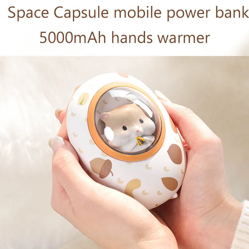 Space Capsule Hand Warmer Power Bank