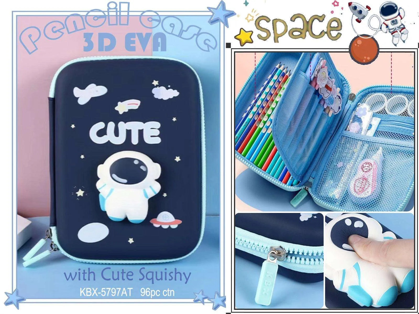 Space Smiggle Pencil Case for Kids