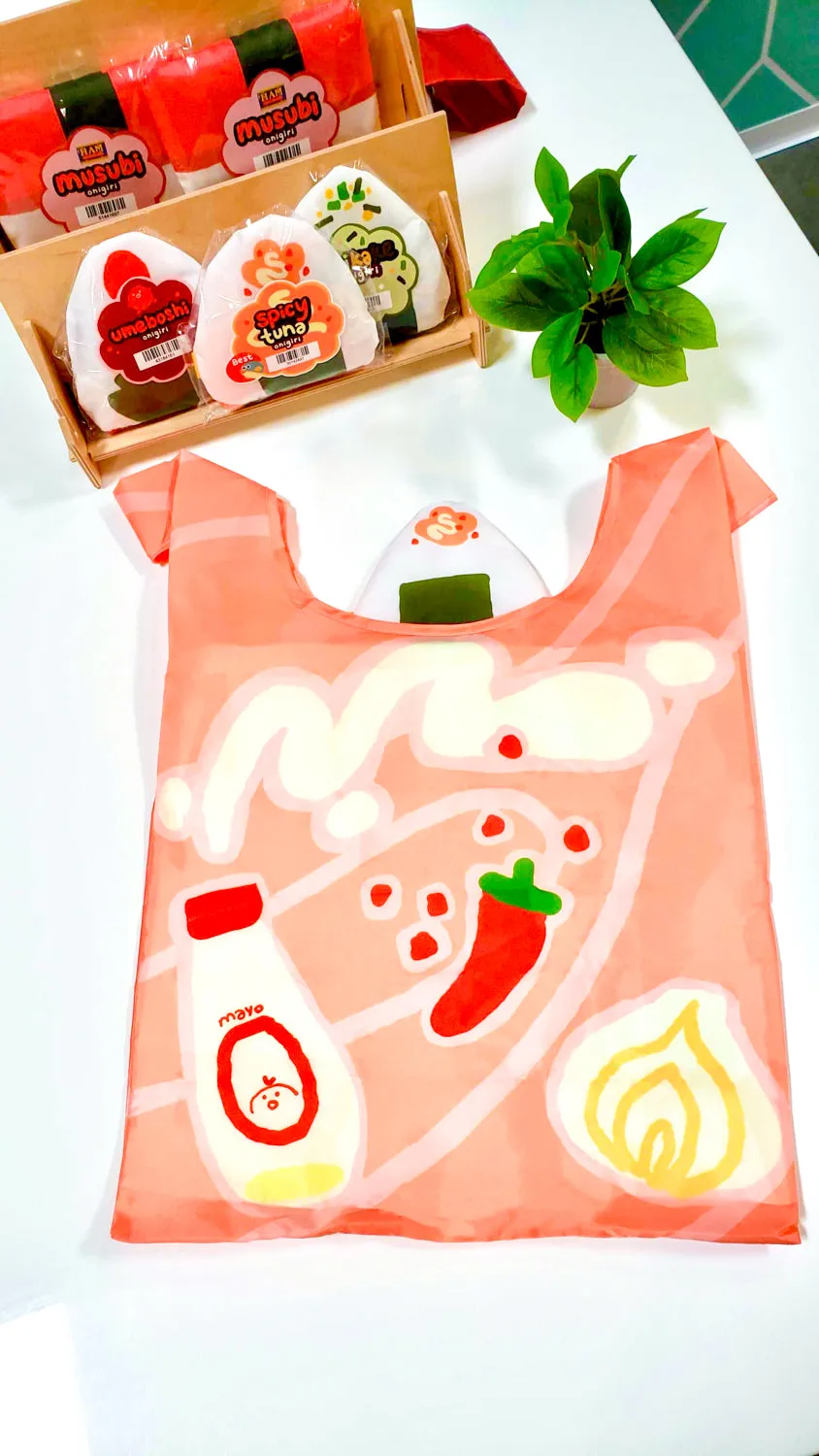 SPICY TUNA ONIGIRI reusable shopping bag