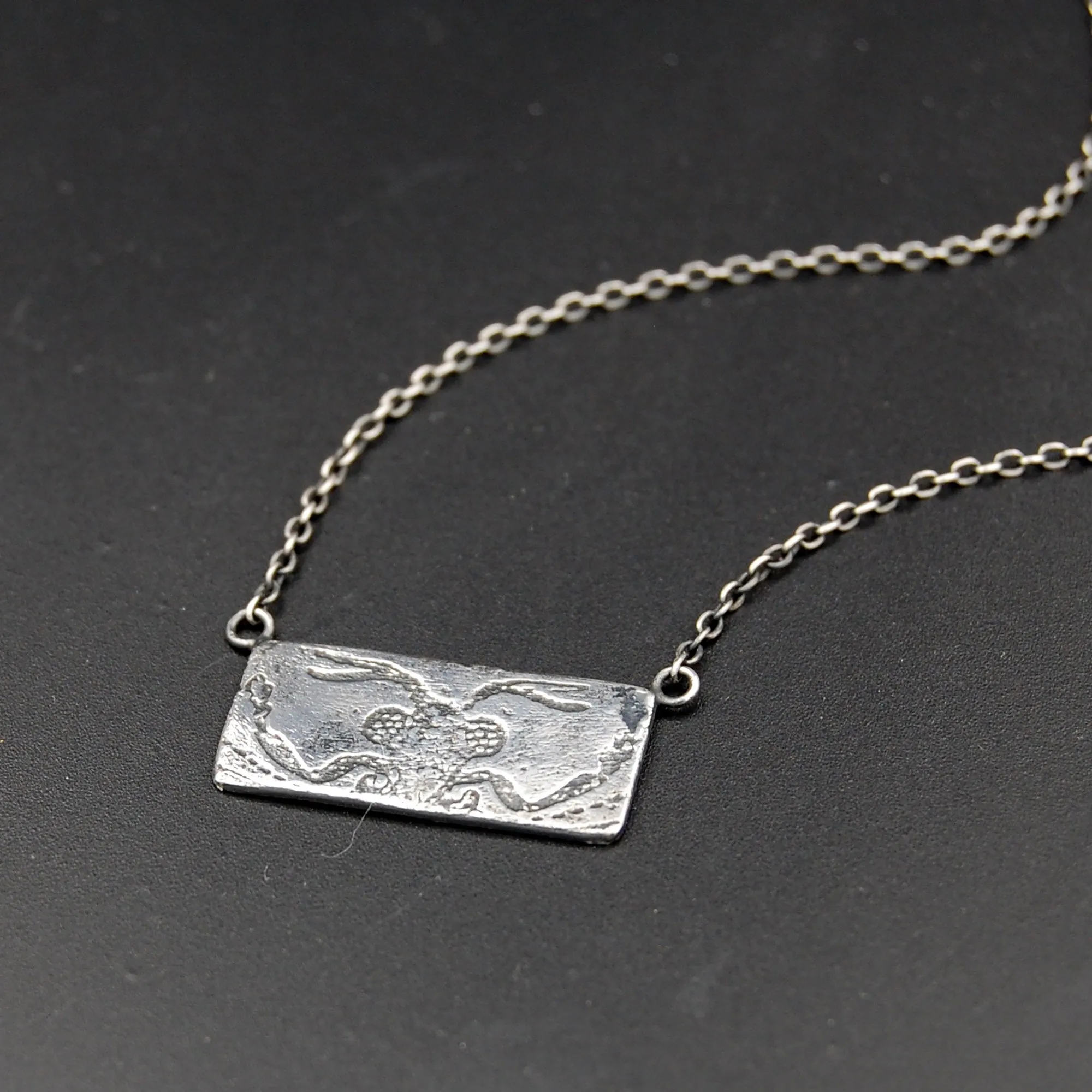 Strepsiptera or Stylops Twisted Wing Insect Parasite Necklace in Sterling Silver