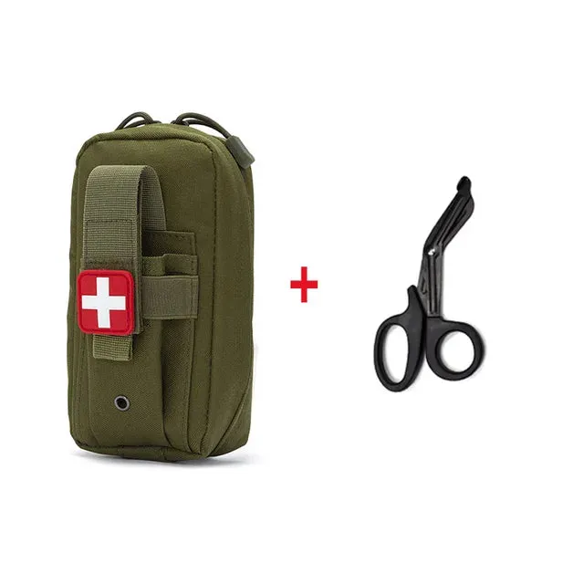 Tactical Molle Medical EDC Pouch EMT Emergency Bandage Tourniquet Scissors IFAK Pouch First Aid Kit Survival Bag Military Pack