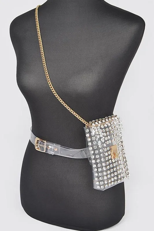 TEEK - Studs Clear Convertible Plus Size Belt Bag