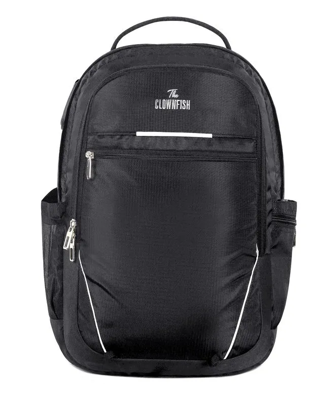 THE CLOWNFISH Emerson Polyester 26 Litres Unisex Travel Laptop Backpack for 14 inch Laptop (Black)