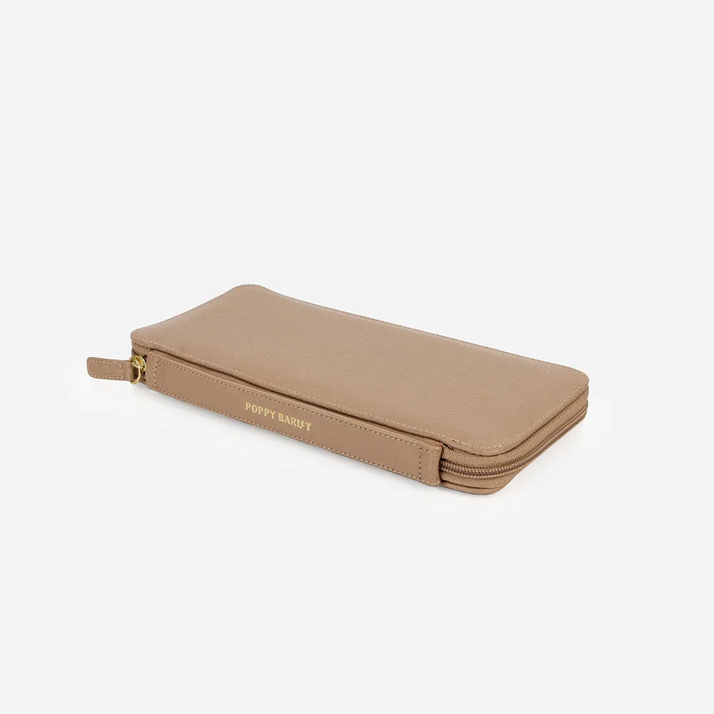 The Four Person Family Passport Holder Biscotti Pebble