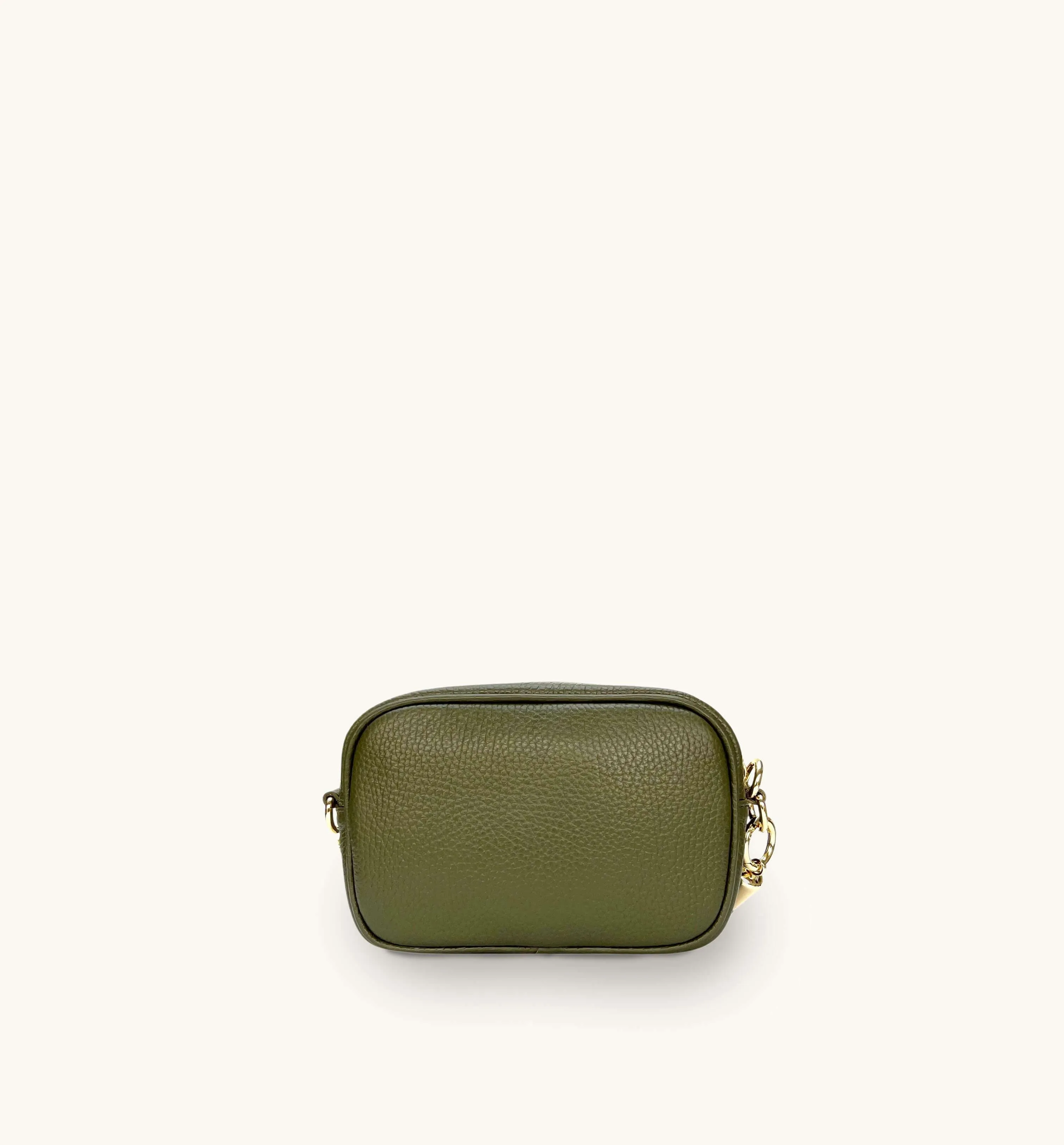 The Mini Tassel Olive Green Leather Phone Bag