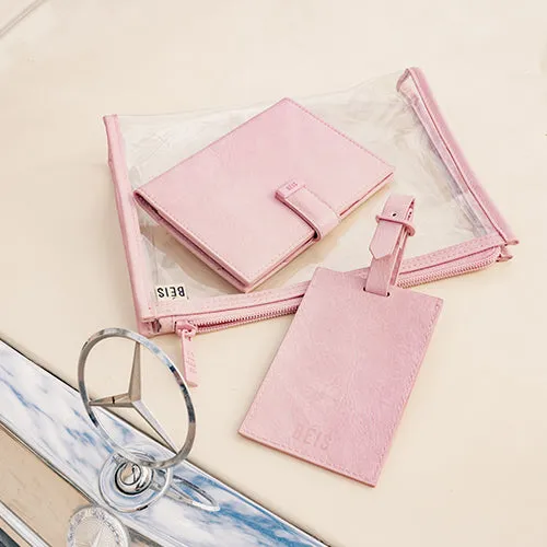 The Passport & Luggage Tag Set in Atlas Pink