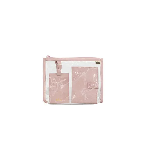 The Passport & Luggage Tag Set in Atlas Pink