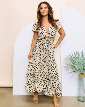 Tie Maxi Dress | Spots Dots