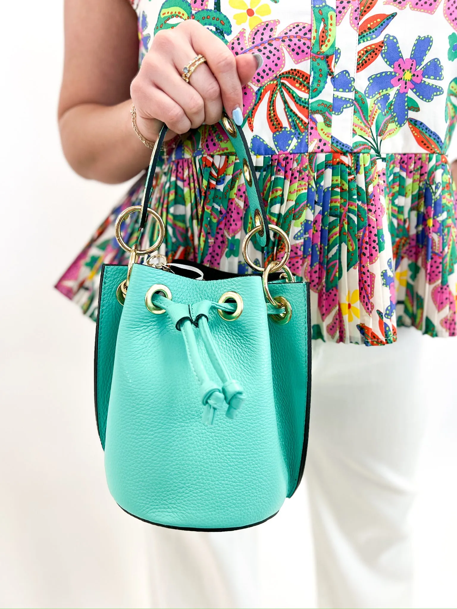 Tiffany Leather Bucket Bag