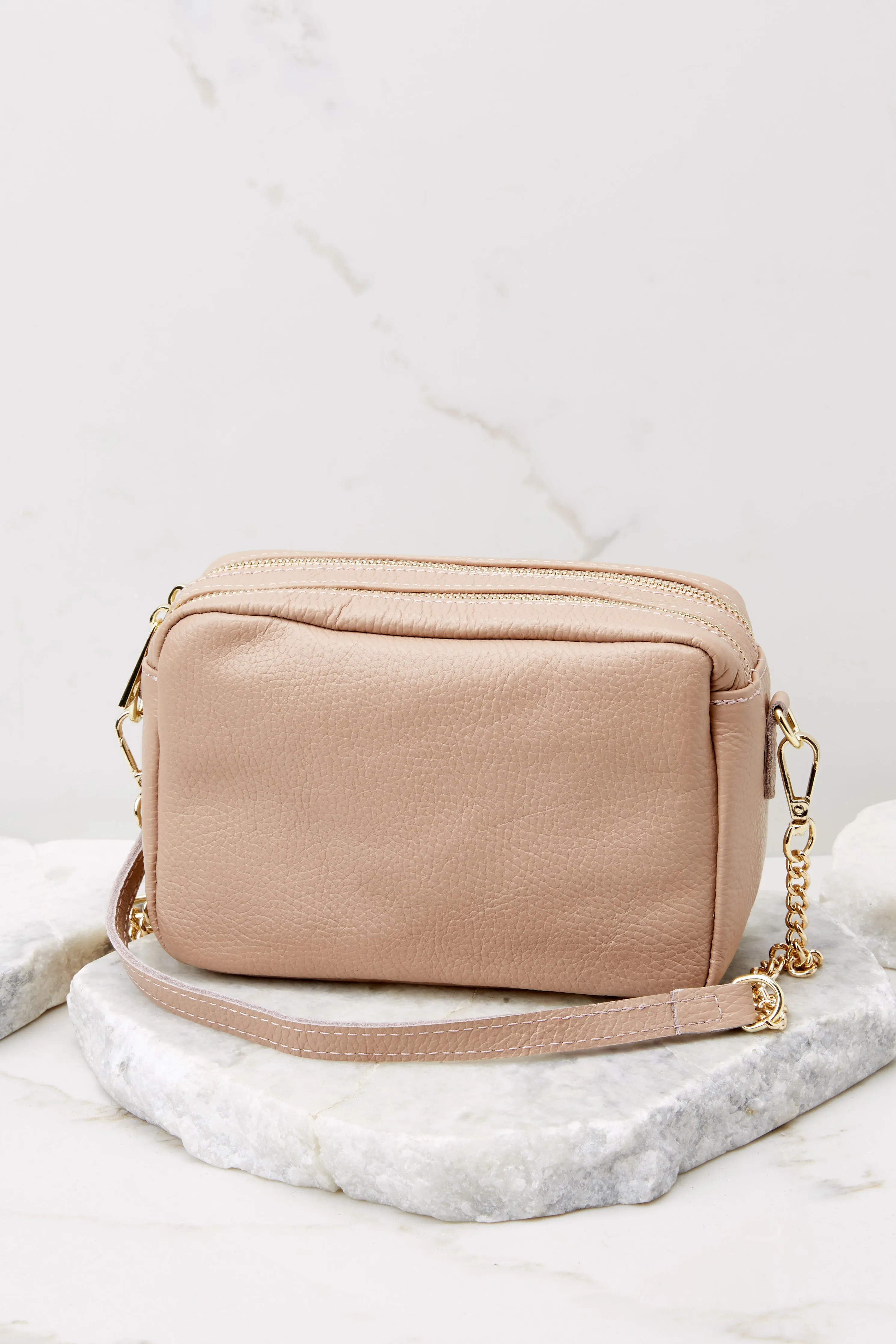 Too Chic Beige Leather Bag