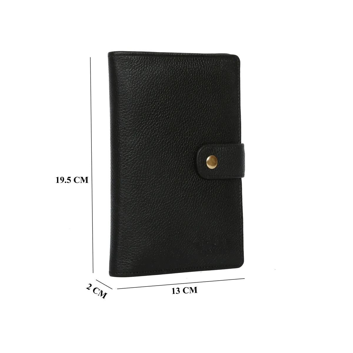 Travel Document Holder Wallets Black Mild Leather