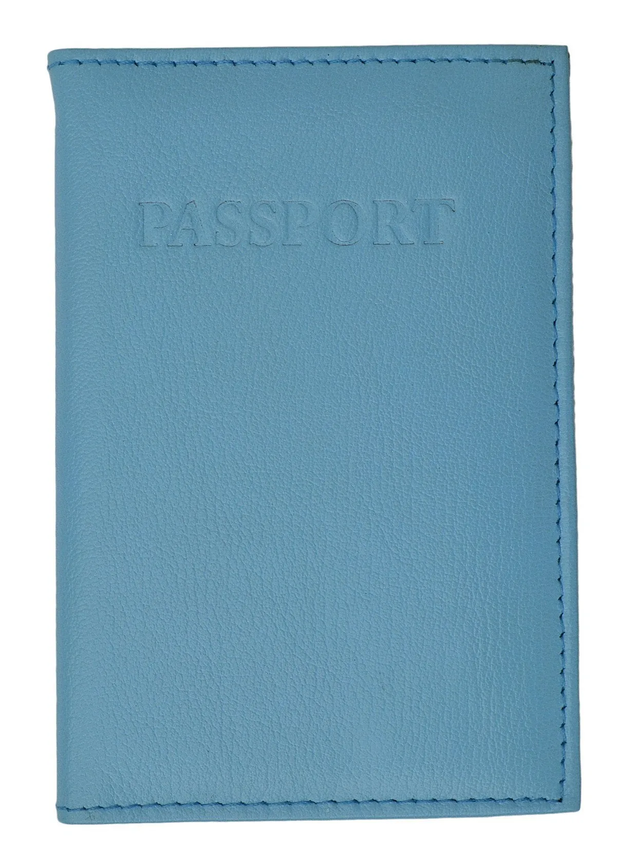 Travel Genuine Leather Passport Card Holder Case Protector Cover Organizer Wallet 151 CF BLIND