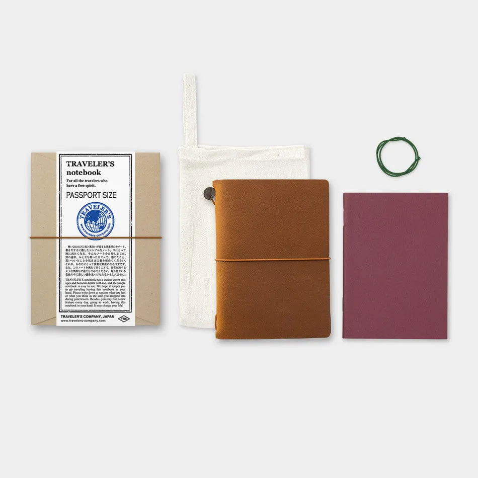 TRAVELER'S COMPANY Traveler's Notebook Leather Passport Size Camel