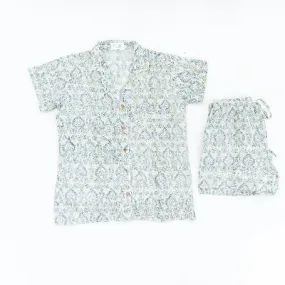 Trellis Swirls Pajama Set- Shorts