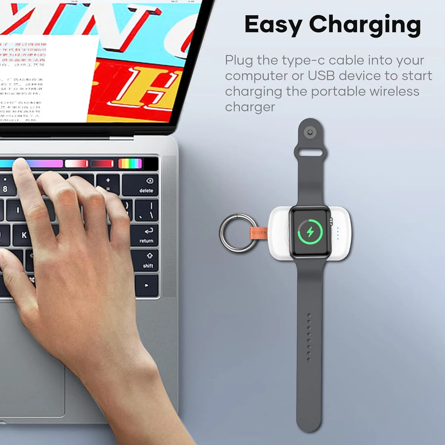 Ultra-Compact Portable Charger for Apple Watch