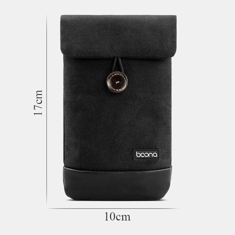 Unisex Oxford PU Leather Portable Dustproof Waterproof Mobile Power Headset Bag Phone Power Bank Storage Bag Clutch Bags