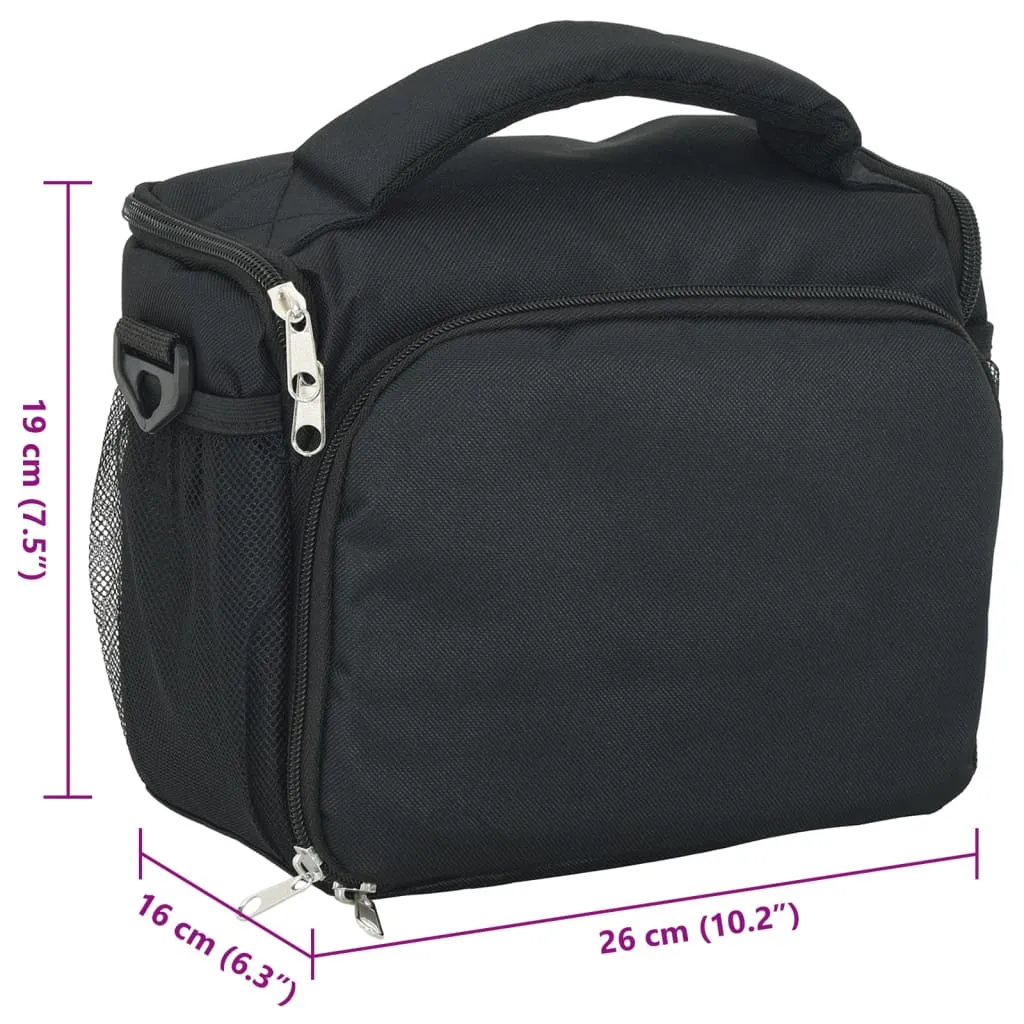 vidaXL Camera Bag with Waterproof Cover Black Oxford Fabric