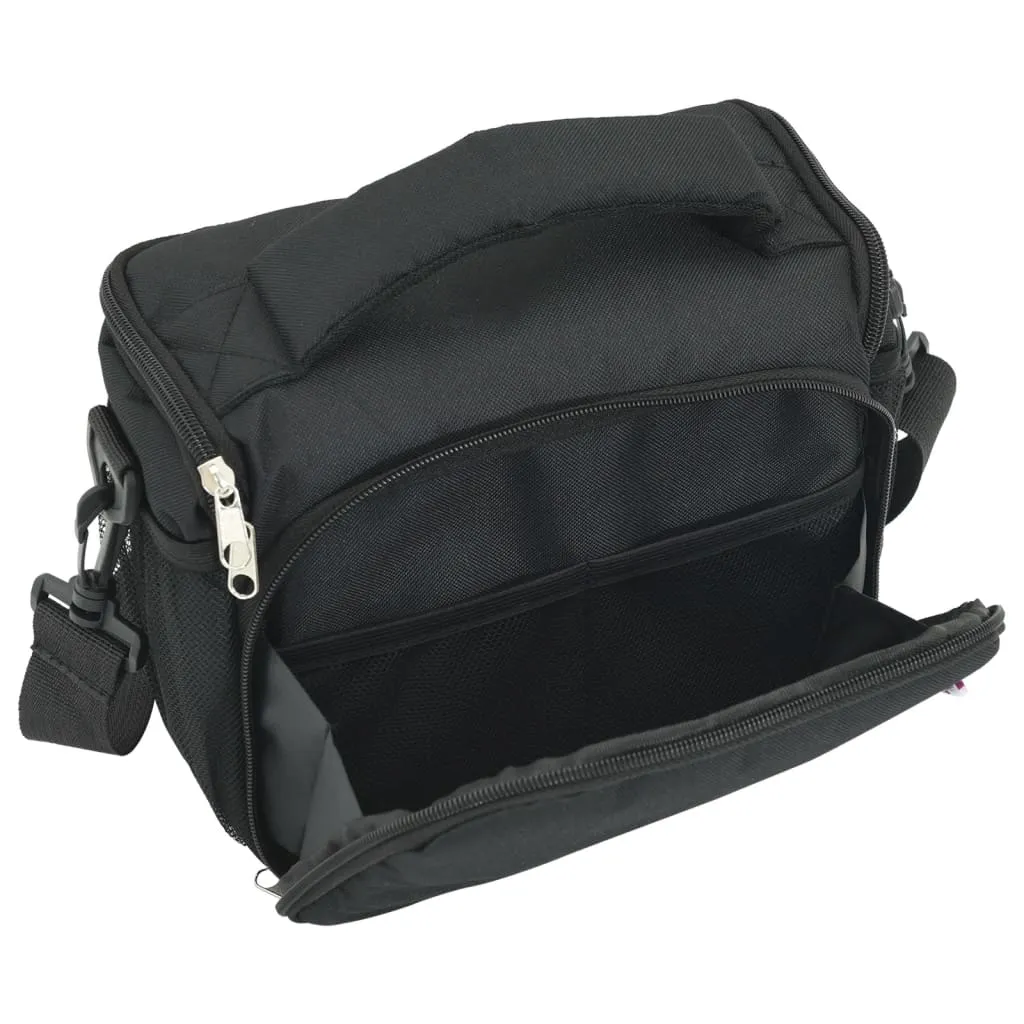 vidaXL Camera Bag with Waterproof Cover Black Oxford Fabric