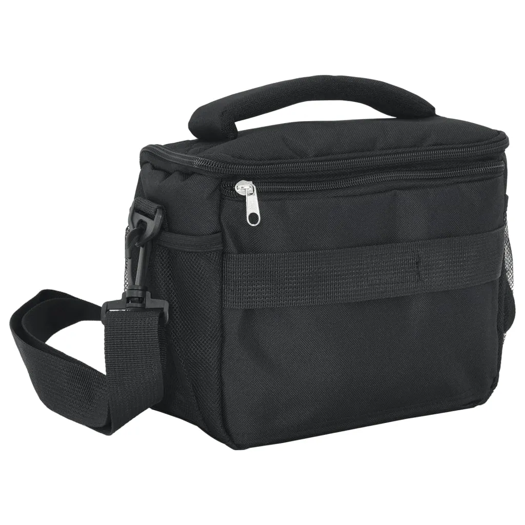 vidaXL Camera Bag with Waterproof Cover Black Oxford Fabric