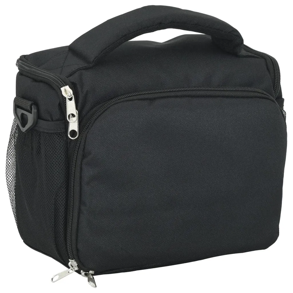 vidaXL Camera Bag with Waterproof Cover Black Oxford Fabric