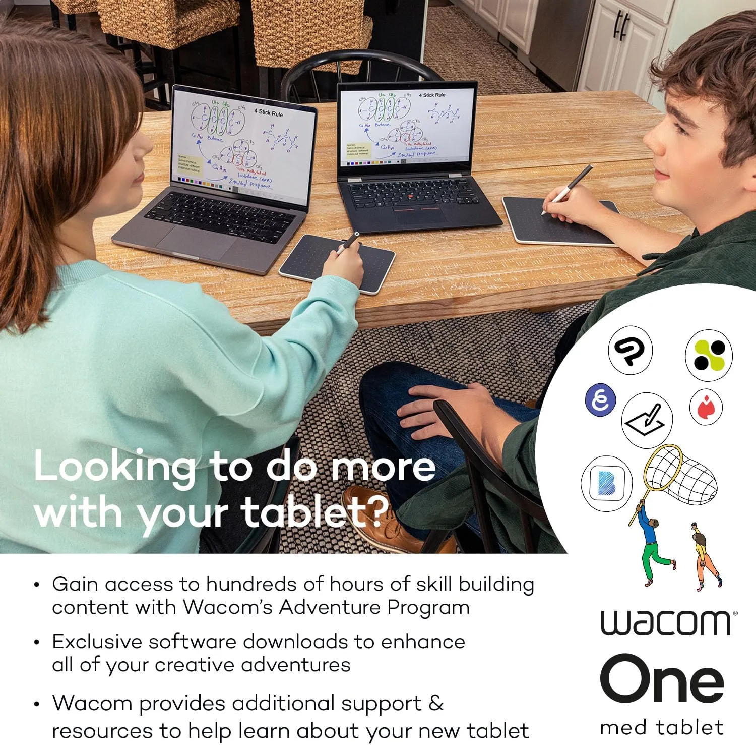 Wacom One Pen Tablet (Small / Medium) Standard Edition | Student & Designer Drawing Tablet (CTC4110WLW0C / CTC6110WLW0C)