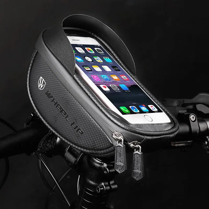 Waterproof bike bag with touch screen