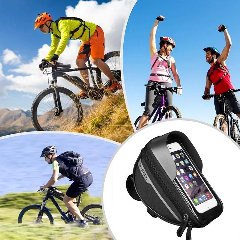 Waterproof bike bag with touch screen