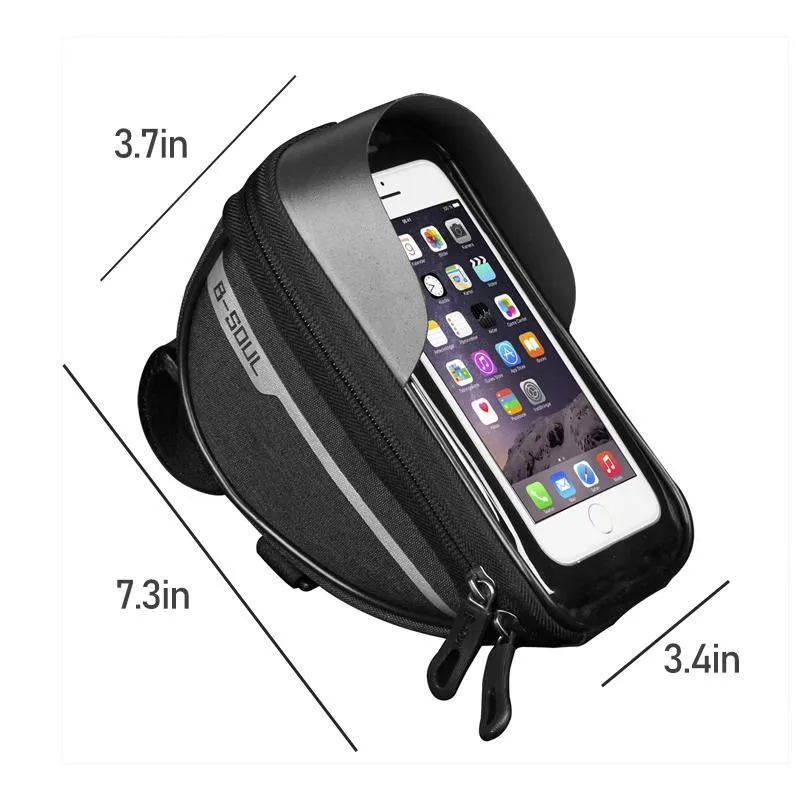 Waterproof bike bag with touch screen