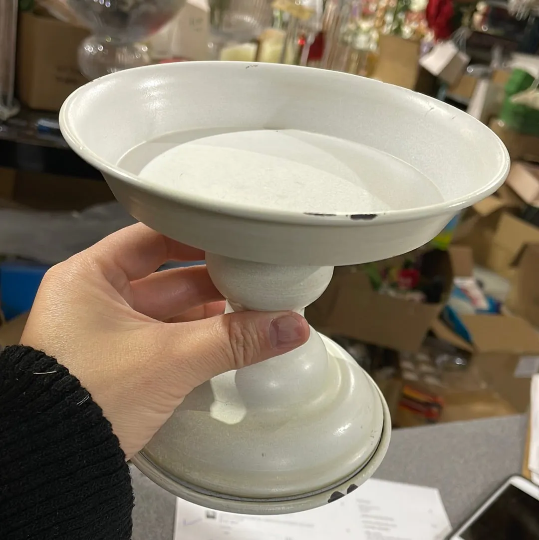 White bowl METAL vintage