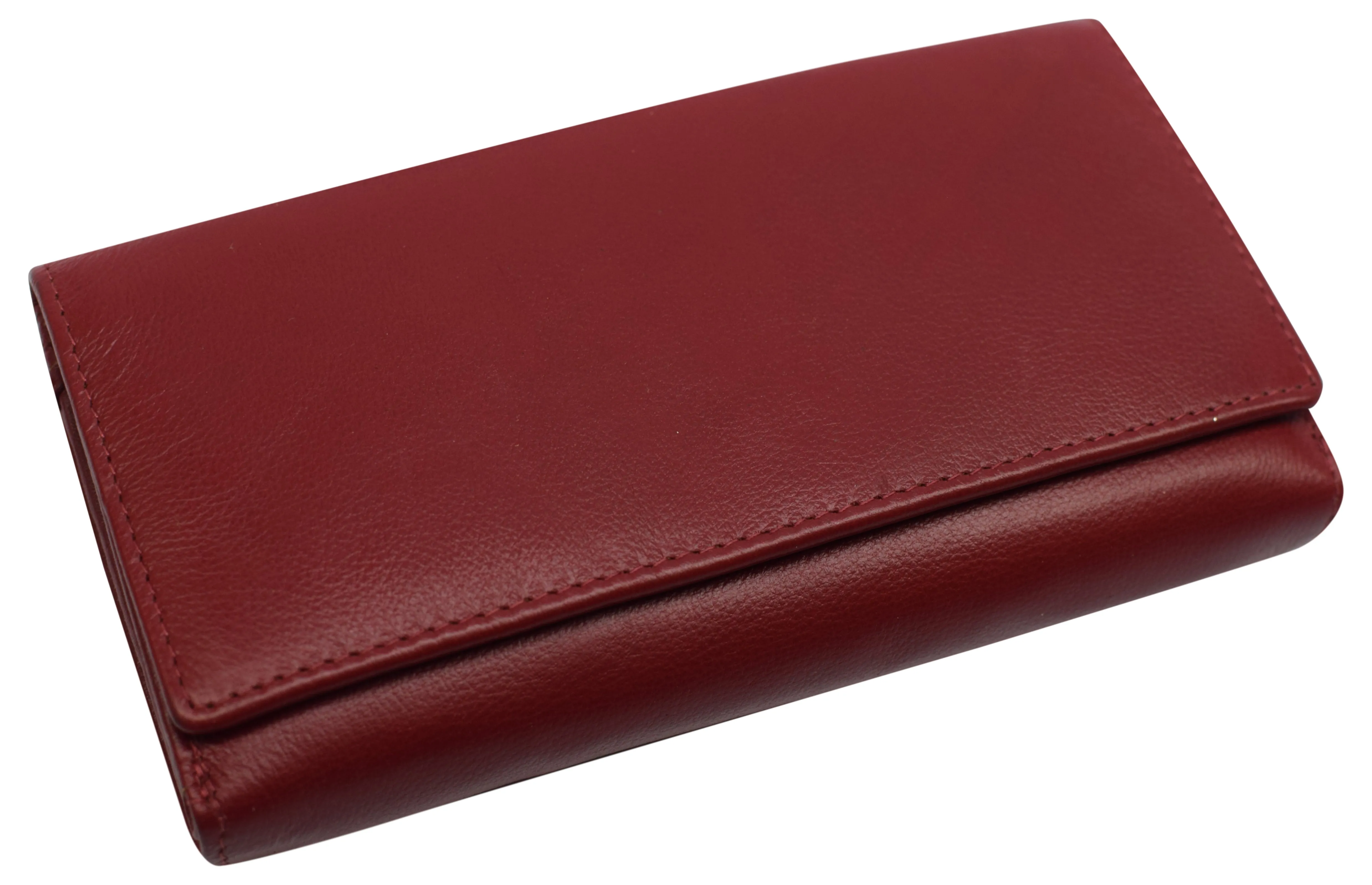 Womens RFID Genuine Leather Wallet Clutch Zip Around Checkbook Organizer for Ladies