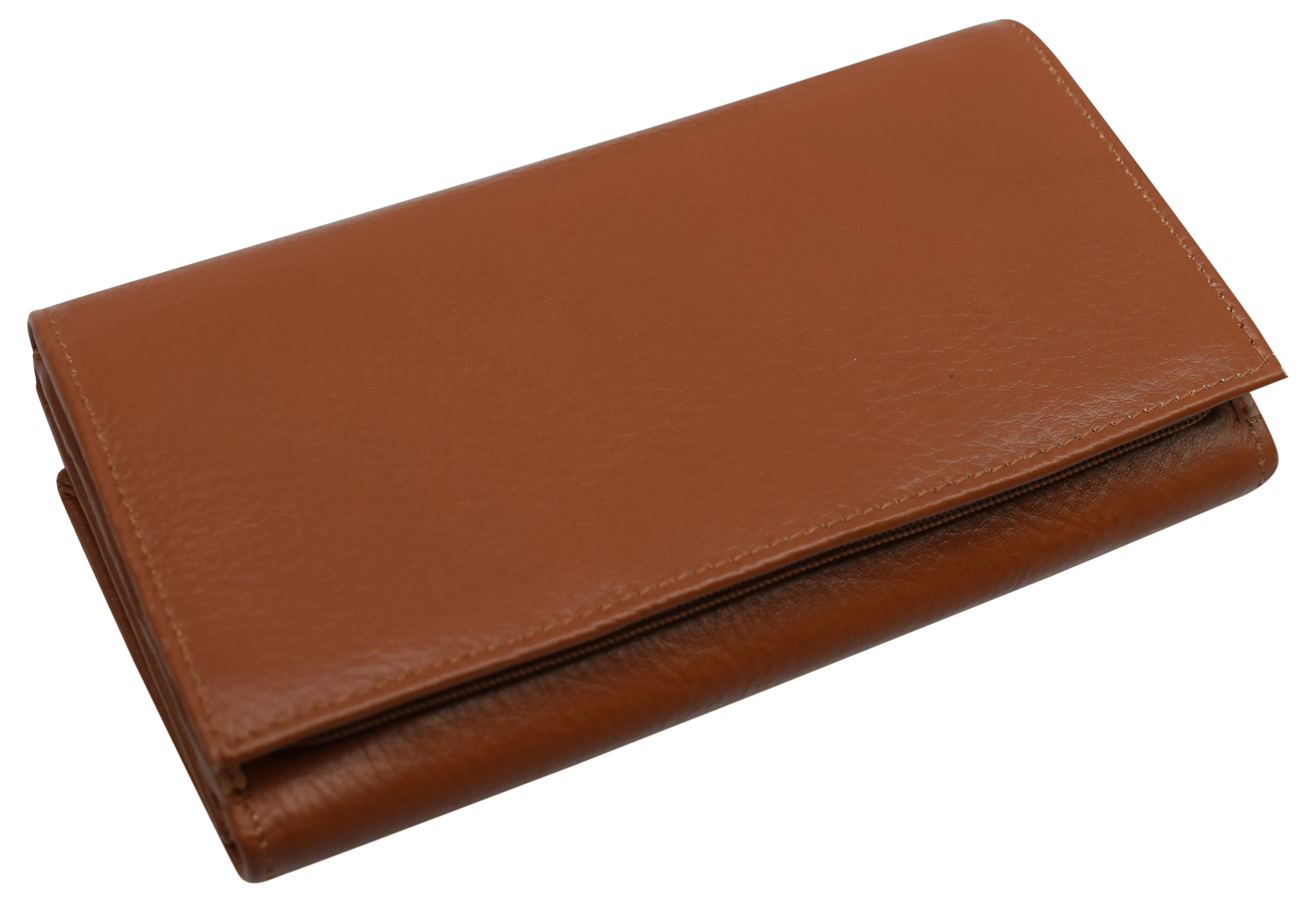 Womens RFID Genuine Leather Wallet Clutch Zip Around Checkbook Organizer for Ladies