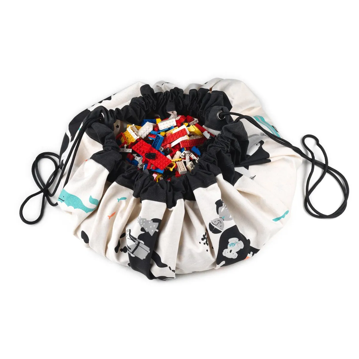 Worldmap/stars toy storage bag