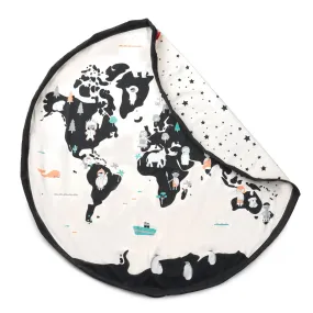 Worldmap/stars toy storage bag