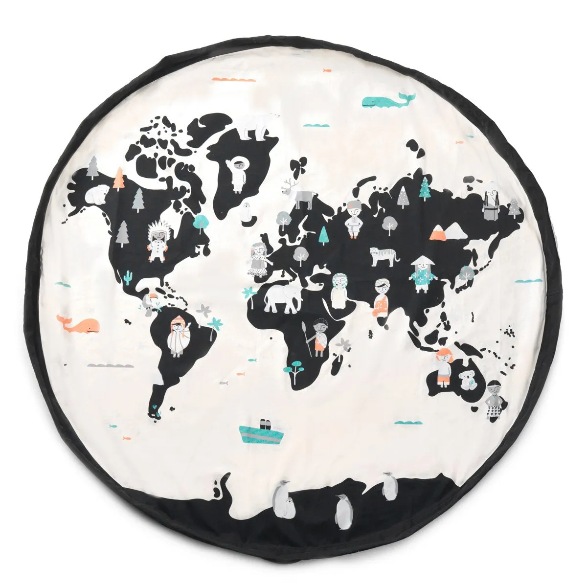 Worldmap/stars toy storage bag